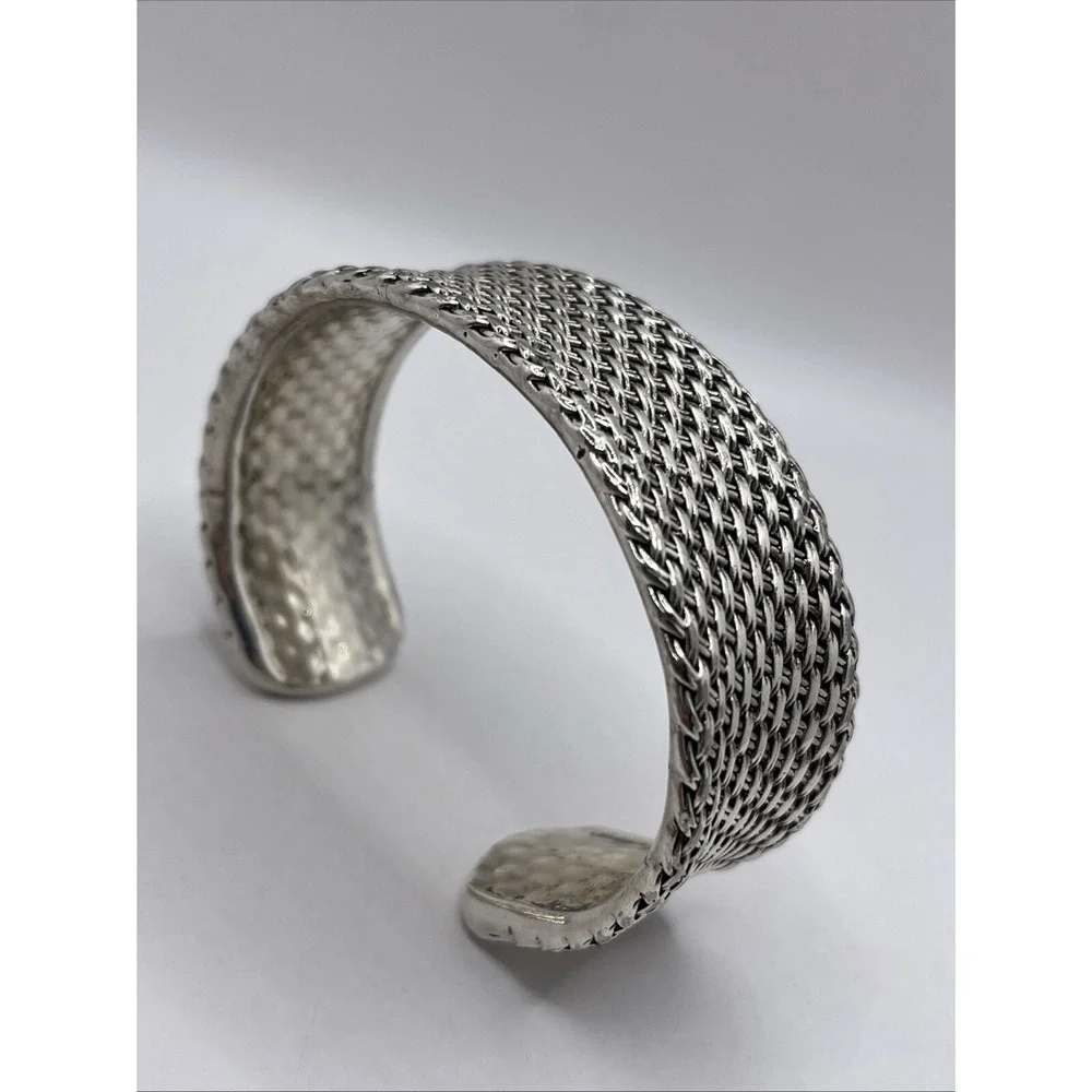 Premier Designs Silver-Tone Textured‎ Cuff Bracelet